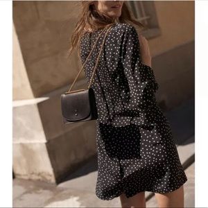 Madewell silk star scatter button-back dress